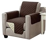 Sesselbezug, Sofabezug, Schutzbezug für Sessel und Sofas, Braun/Beige, 1-Sitzer 91 x 165 cm