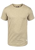 !Solid Figos Herren T-Shirt Kurzarm Shirt Mit Rundhalsausschnitt Aus 100% Baumwolle, Größe:M, Farbe:Sand (4073)