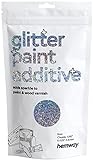 Hemway Glitter Paint Additive 100g / 3.5oz Crystals for Acrylic Emulsion Paint - Interior Wall, Furniture, Ceiling, Wood, Varnish, Matte - Chunky (1/40' 0.025' 0.6mm) - Silver Holographic