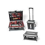 Mephisto Werkzeugkoffer - Werkzeugtrolley - Premium XXL Werkzeugset mit GS und VDE zertifiziertem Chrom- Vanadium Werkzeug bestückt Bitaufsatzadpter, Elektrikerschraubendreher uvm. 131 tlg