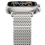 NewWays Milanese Armband Kompatibel mit Apple Watch Ultra 2/Ultra 49mm, Edelstahl Magnetic Metall Ersatzarmband für iWatch 49mm,T