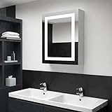 Ksodgun LED-Bad-Spiegelschrank Badezimmerspiegl Badschrank mit Spiegel Hängeschrank mit Beleuchtung 50 x 13 x 70 cm