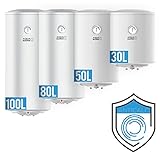 Aquamarin® Elektro ANTIKALK Warmwasserspeicher - 50 L, 1,5 kW, Wandhängend, Anticalc, EEK B/C, emaillierter Innenbehälter - Warmwasserboiler, Elektrospeicher, Boiler, Heizung, Sp