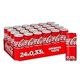 Coca-Cola Classic - prickelndes Erfrischungsgetränk mit unverwechselbarem Coke-Geschmack - koffeinhaltiger Softdrink in Einweg Dosen (24 x 330 ml)