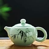 Porzellan-Teekanne Zum Brauen Von Lieblingsblüten- Und Loseblatt-Tee Teekanne Seladon Handbemalte Teekanne Mini-Keramik-Teekanne Teebereiter Leicht Zu Reinigen
