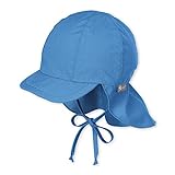 Sterntaler Schirmmütze für Jungen mit Nackenschutz, Alter: 4-6 Jahre, Größe: 55, Samtblau