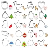 Mini Ausstechformen Weihnachten Set 20 Stück Edelstahl Ausstechformen Set zum Back