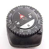 U/K QualitätMini-Clip-Kompass, Kleiner flüssigkeitsgefüllter Kompass zum Aufstecken Paracord-Armband Uhrenarmband Tragegurt Clipping-Kompass Outdoor-Anleitung (Schwarz) Praktisch und praktisch