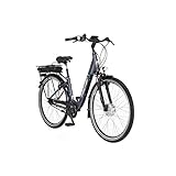 FISCHER E-Bike City ECU 1401, Elektrofahrrad, anthrazit matt, 28 Zoll, RH 44 cm, Frontmotor 25 Nm, 36 V Akku