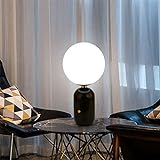 TWXG Nordic Schlafzimmer Nachttischlampe Moderne Designer Minimalistische Gästezimmer Arbeitszimmer Leselampe Kreative Nachtlicht Glas Runde Kugel Licht Luxus Schreibtischlampe