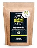 Biotiva Wermutkraut Tee Bio 500g - Wermuttee - Artemisia Absinthium - 100% pur - Abgefüllt und kontrolliert in Deutschland (DE-ÖKO-005)