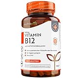 Vitamin B12 500mcg - Aktive Form Methylcobalamin - 365 Tabletten - Unabhängig Laborgetestet - OHNE unerwünschte Zusatzstoffe - VEGAN - Hochdosiert - 1 Jahresvorrat