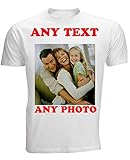 4sold Erstellen Sie Ihre eigenen personalisierte t-Shirt Uinisex Herren Kinder Beliebiges Foto Beliebiger Text, (Weiß, Unisex M)