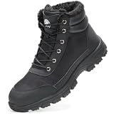 ANGRYRAM Arbeitsschuhe Herren Winter Sicherheitsschuhe Herren Leicht Arbeitsschuhe Damen Gefüttert Sicherheitsschuhe Damen rutschfest Sicherheitsstiefel Stahlkappe Arbeitsschuhe Herren Winter W
