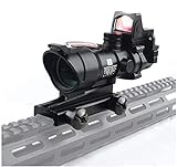 4X32 Mit Mini Red Dot Sight Zielfernrohr Rot Grün Absehen Real Fiber Beleuchtetes Optikvisier Für Jagd, Luftgewehre Und Armbrüste