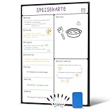 damoguin A3 Wochenplaner Abwischbar, Magnetisch Woche Menüplaner, Essensplaner für den Kühlschrank, Wöchentlicher Speiseplan, Magnettafel Planer Whiteboard für die Küche (Deutsch)