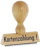 Lagerstempel – Kartenzahlung von Kaufhaus2010 Buchenholzstempel – Lagertextstempel zur Kennzeichnung von Rechnungen und anderen Dokumenten 4 cm lang
