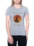ThunderClan Courage and Honor T-Shirt Damen Grau T-Shirt Women's Grey XL