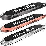 SALEX Magnetische Halterungen [3 Stück] – Schwarz, Silber, Roségold/Pink] Flache Handy-Halterung für Auto, Armaturenbrett, Wand, Windschutzscheibe, Smartphones, Messern.