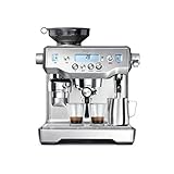 Sage Appliances Barista Touch Espressomaschine und Kaffeemaschine mit Milchaufschäumer, Siebträgermaschine, SES980, Gebürsteter Edelstahl