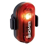 SIGMA SPORT - Curve | LED Fahrradlicht | StVZO zugelassenes, batteriebetriebenes Rücklicht | Farbe: Schwarz, Uni