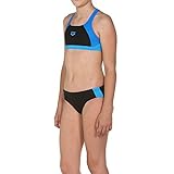 arena Mädchen Sport Bikini Ren (Schnelltrocknend, UV-Schutz UPF 50+, Chlor-/Salzwasserbeständig), Black-Pix Blue-Turquoise (508), 152