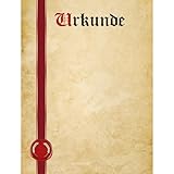 Urkunde Blanko aus FSC-Papier, Urkundenpapier A4 bedruckbar 170g als Zertifikat, Geschenk oder Ehrenurkunde für besondere Gelegenheiten wie Jugendweihe, Turnier (5 Stück)