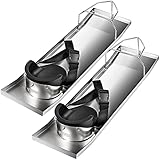 VEVOR Zwei Betonschieber, 70 x 20 x 10 cm Betonieren mit Polster ein paar Betondecke aus Edelstahl 5,1 kg Rüttelpatsche Anwendung zum Bewegen über nassen Beton Veredelung Estrich und Fertig