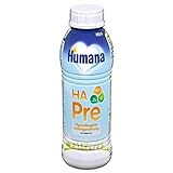 Humana HA Pre trinkfertig, von Geburt an, hypoallergene Anfangsnahrung, zusätzlich zur Muttermilch oder als alleinige Pre Babynahrung, für Babys mit erhöhtem Allergierisiko, 490 ml