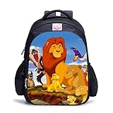 Kinderschulrucksack Der König der Löwen Büchertaschen Lässige Schultasche Jungen und Mädchen personalisierter Rucksack 40x28x16 cm Schultasche