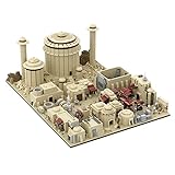 Myste Modular Haus Bausteine, MOC-56649 Custom 18 in 1 Modulares Gebäude der Stadt Tatooine Modellbausat, 9585 Klemmbausteine Großes Architektur Modell, Kompatibel mit Lego Haus