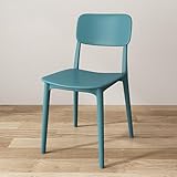 Stapelbare Event-Stühle, 4er-Set, leicht, ohne Armlehnen, Kunststoff, für Küche, Restaurant, Wohnzimmer, 400 kg Kapazität, modernes Design (Blaugrün)