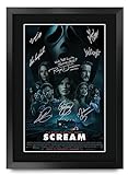 HWC Trading FR A3 Scream 5 Geschenke Geduckter Poster Signiertes Autogramm Foto für Fans von Film Memorabilien - A3 Gerahmt