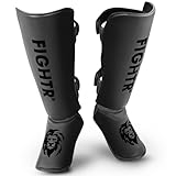 FIGHTR® Schienbeinschoner - mit perfektem Sitz und idealer Polsterung | Dicker Schienbeinschutz für Kicks im Kickboxen, MMA, Muay Thai und weitere Kampfsp