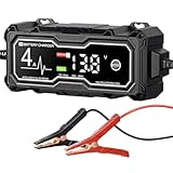 Batterieladegerät und Erhaltungsgerät für Motorrad, Batterieladegerät | Motorrad mit LED-Display | Schwimmendes Ladegerät und Desulfator für Motorrad, Erhaltungsladegerät für Batterien fü
