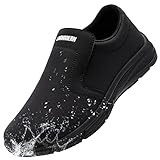 LARNMERN Kochschuhe rutschfeste Schuhe Herren Küche Arbeitsschuhe Wasserfeste Koch Slippers Schuhe Männer Loafers Berufsschuhe Non-Slip Chef OHNE-Stahlkappe,46EU