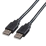 ROLINE USB 2.0 Kabel | A-Stecker auf A-Stecker | HighSpeed Datenkabel | Schwarz 0,8 m