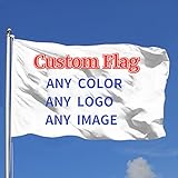 EKMON Benutzerdefinierte Flagge,Einzelne Flagge,Wetterfeste Fahnen und Flaggen mit Messing-Ösen in verschiedenen Größen-Drucken Sie Ihr eigenes Logo / Design 90*150cm