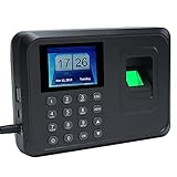 Bisofice Intelligente biometrischer Fingerabdruck-Passwort-Anwesenheits-Maschine Mitarbeiter Check-in Recorder 2,4-Zoll-TFT-LCD-Bildschirm DC 5V Zeiterfassung Uhr