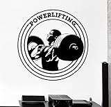 GYM Fitness Sport Muskel Hercules Gewichtheben Powerlifing Langhantel Training Vinyl Wandaufkleber Aufkleber Schlafzimmer Bodybuilding Club Wohnkultur Wandbild