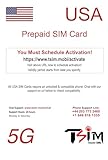 PrePaid USA SIM-Karte Unbegrenzte eingehende und ausgehende Anrufe/Text | Ultra High Speed 5G Datenzulage Hotspot/Tethering/Internet Sharing erlaubt (unbegrenzt x 2 Monate)