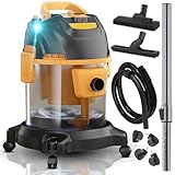 Retoo Staubsauger 1400W Radstaubsauger 3.5L/20L Professioneller Staubsauger für Teppiche Polstermöbel Hartböden Teppiche Tierhaare Staubfilter Tankinhalt Reichweite 9M