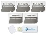 Samsung Micro auf SD Speicherkartenadapter (Bulk 5er-Pack) Bundle mit (1) Everything But Stromboli Micro & SD Kartenleser