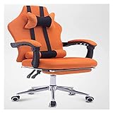 WENQJ Bürostuhl Bürostuhl Ergonomischer Liegestuhl Gaming-Stuhl Computerstuhl Heimdrehstuhl Mesh-Sitz Büro-Schreibtisch-Stuhl-Stuhl (Color : Orange, Size : One Size) Every Family