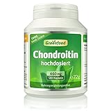 Greenfood Chondroitin, 460 mg, hochdosiert, 120 Kapseln - hohe Bioverfügbarkeit. OHNE künstliche Zusätze, ohne Gentechnik.