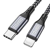 RAVIAD USB C Lightning Kabel 1M [MFi Zertifiziert] iPhone Ladekabel Power Delivery Nylon Typ C to Lightning Ladekabel für iPhone 13/13 Pro/13 Pro Max/13 Mini/12/12 Pro Max/12 Mini/11 Pro/X/XS/XR/8/SE