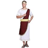 EraSpooky Erwachsener Kaiser von Rom Caesar Kostüm griechischer Gott Karneval Kostüm (XL)