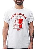 Shirtracer Döner Kebab Herren T-Shirt und Männer Tshirt (Weiß, M)