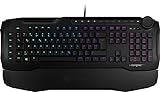 Roccat Horde AIMO Membranical RGB Gaming Tastatur (AIMO LED Beleuchtung, Präzisions-Tastenlayout, Quick-fire Makro-Tasten, konfigurierbares Tuning-Rad, USB) schwarz