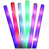 Cookwowe 20 StüCk Bunte LED-Knicklichter RGB LED Glow Foam Stick Cheer Tube Dark Light Birthday Wedding Party Supplies